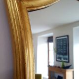 Old gilded wood mirror 149x74cm