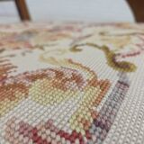 1930s, Danish highback rocking chair, original hand woven wool, ash wood.