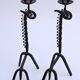 Paire de bougeoir Vintage fer forgé zoomorphe girafe
