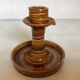 Ochre brown ceramic candle holder