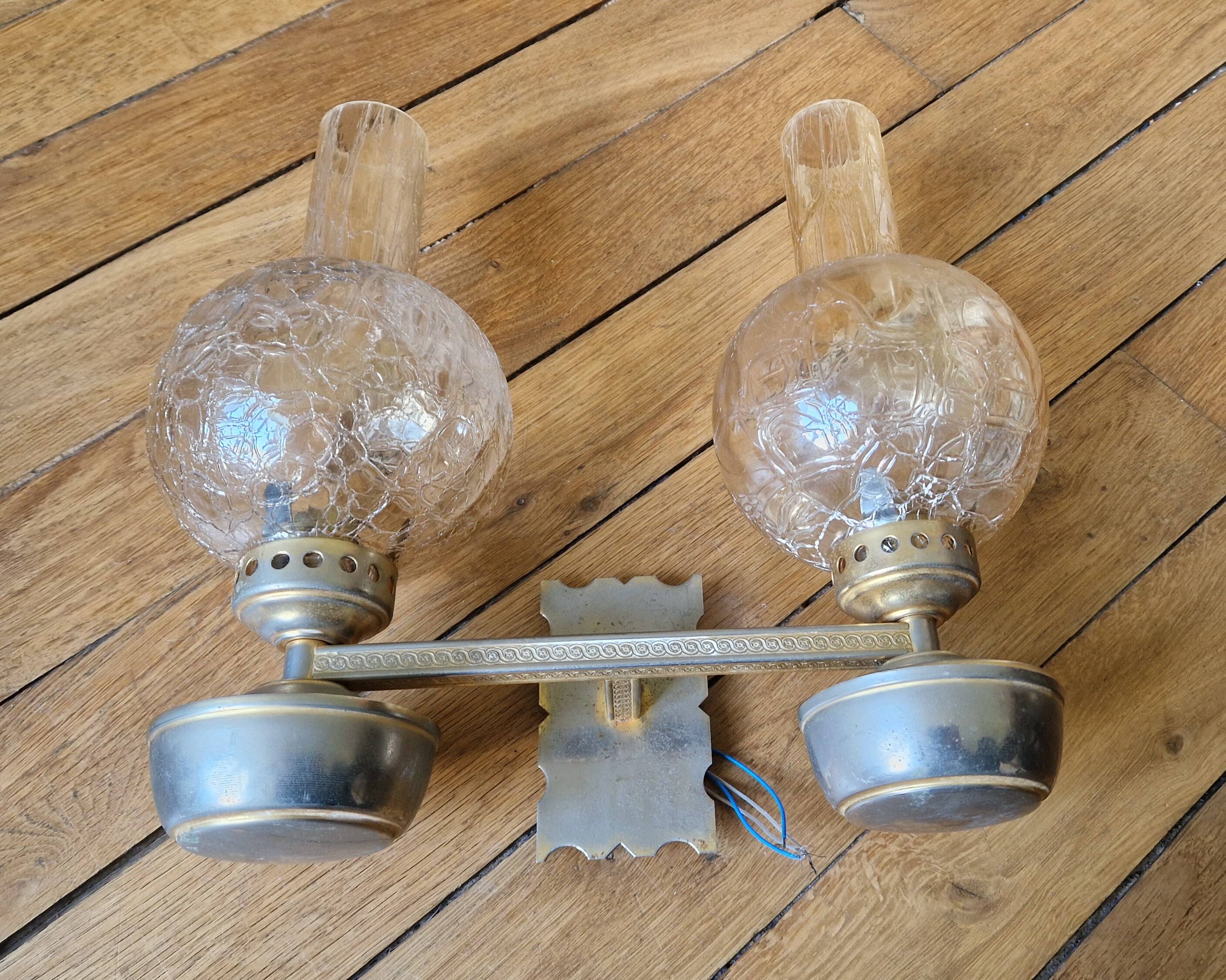 Ensemble de 3 appliques baroques, rétro années 1960