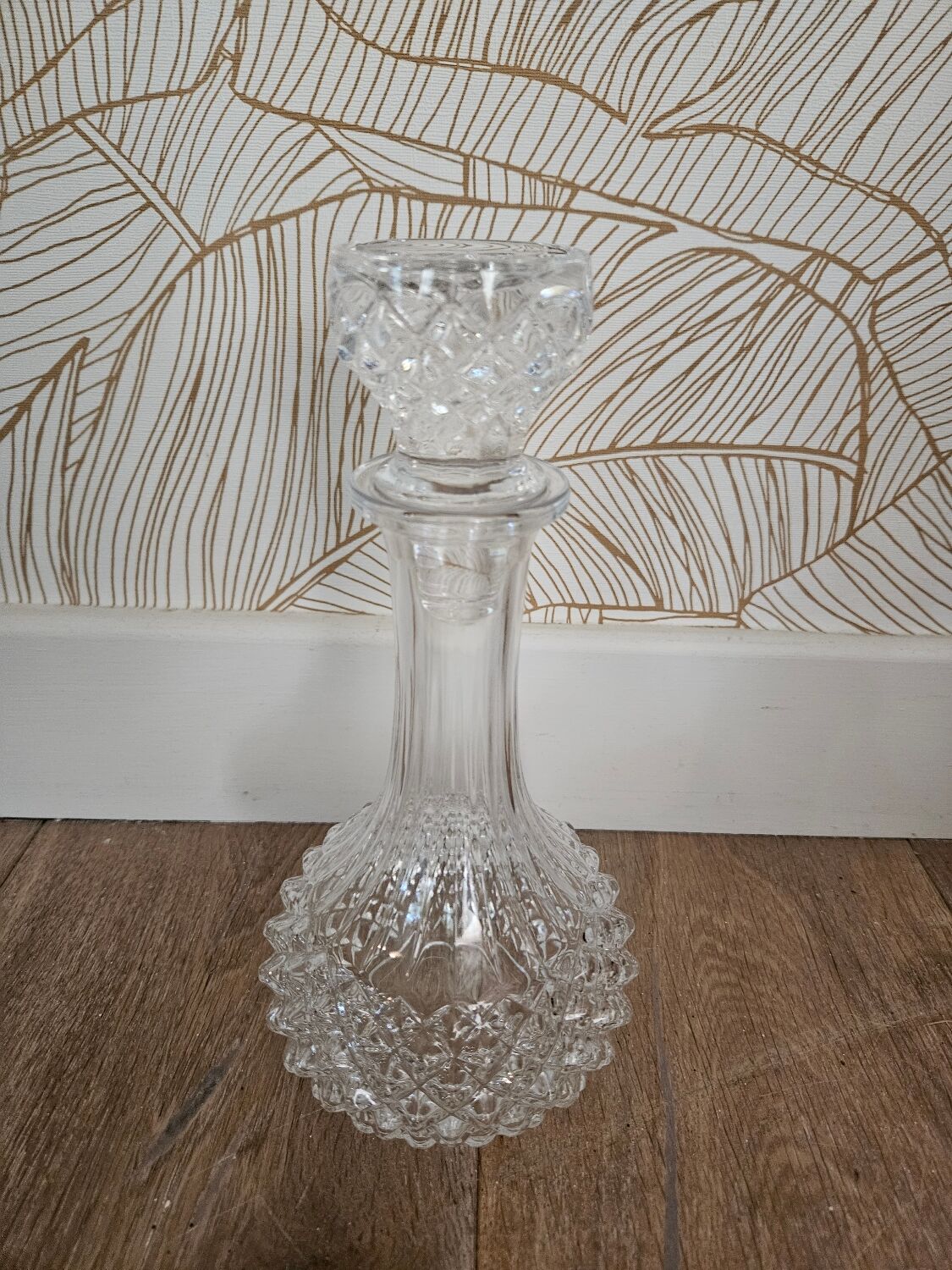 Molded glass carafe