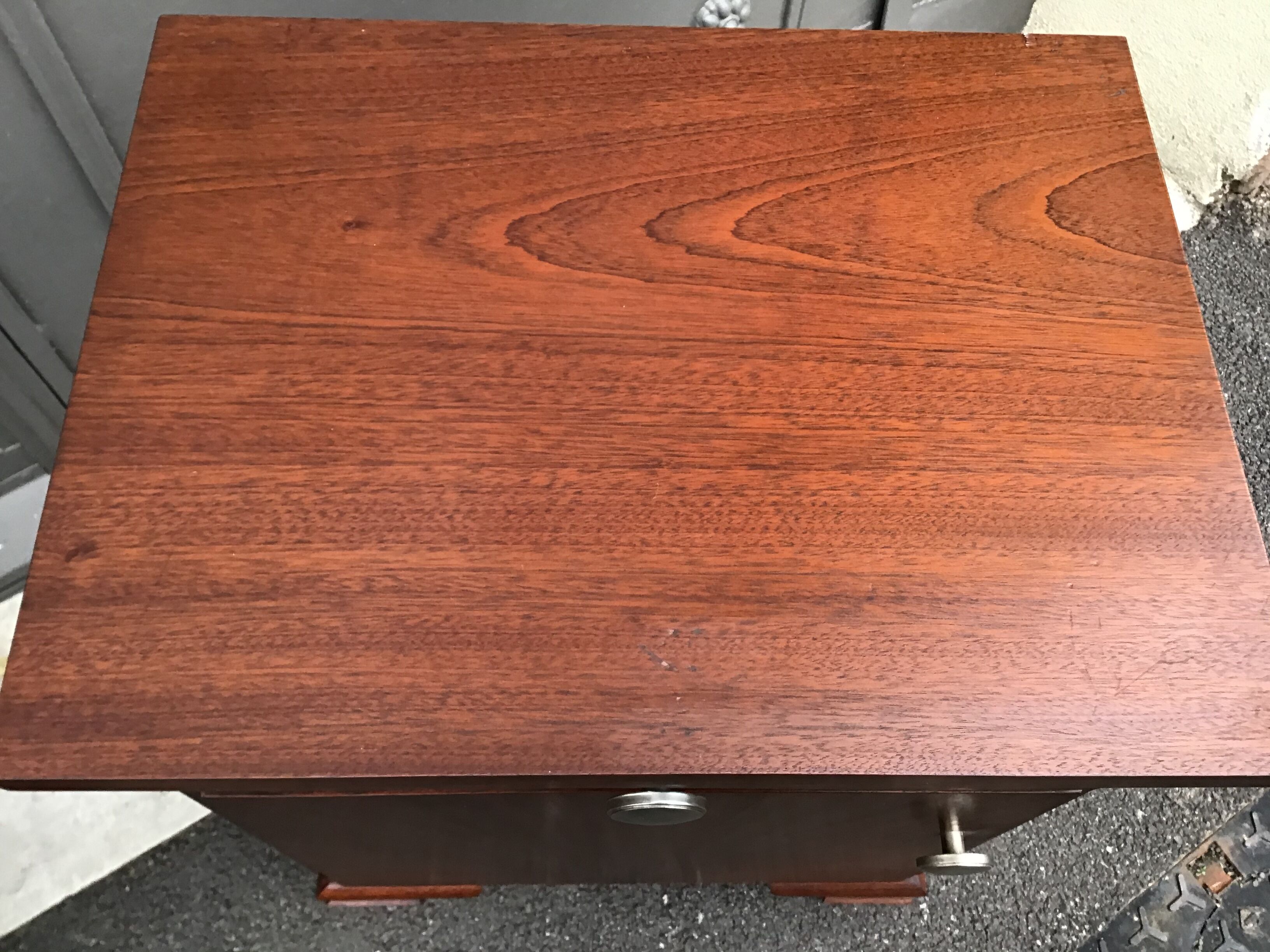 Paire de chevets art deco vintage 1940 acajou