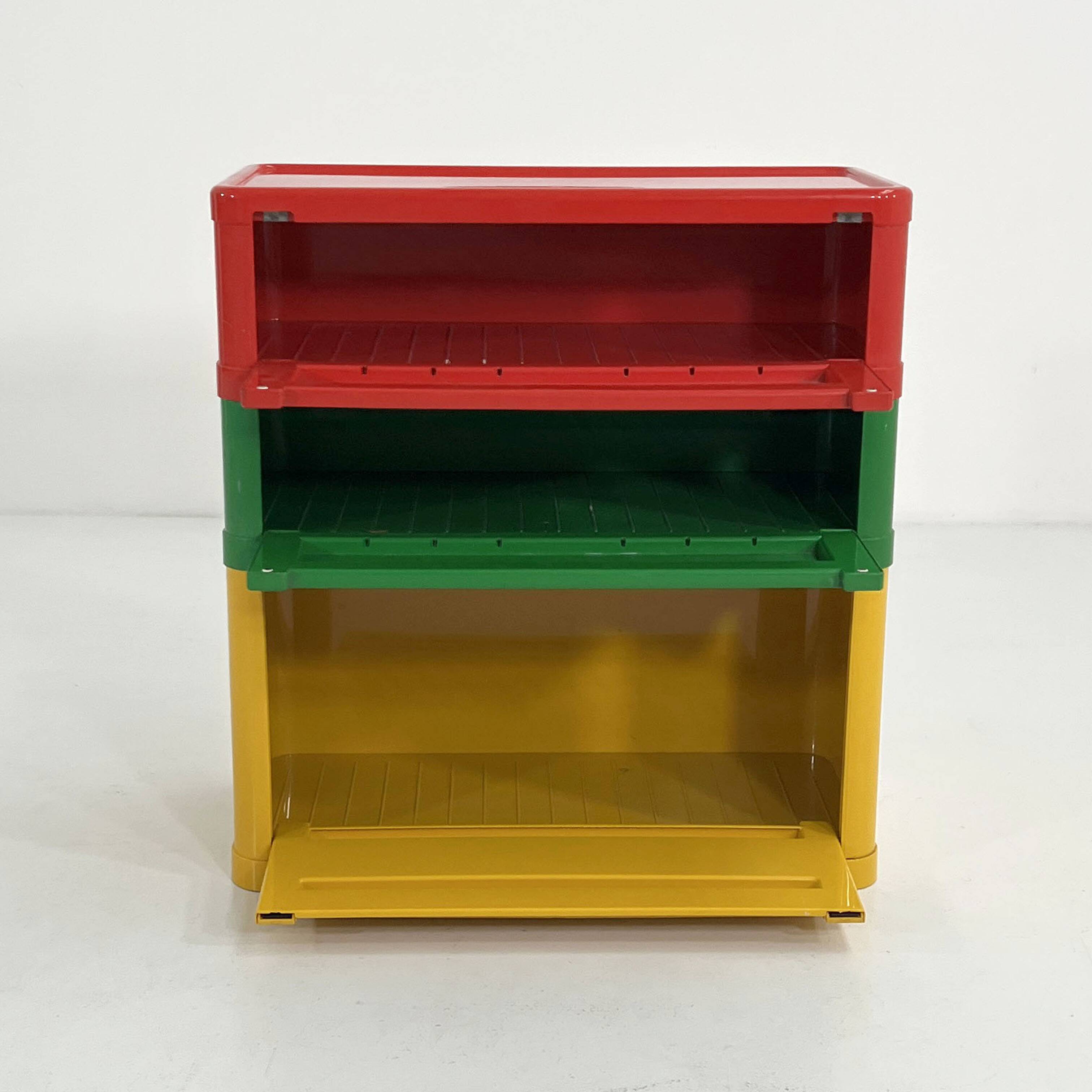 Multicoloured cabinet model "4964" by Olaf Von Bohr for Kartell, 1970