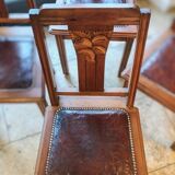 Set of 4 restored Art deco chairs