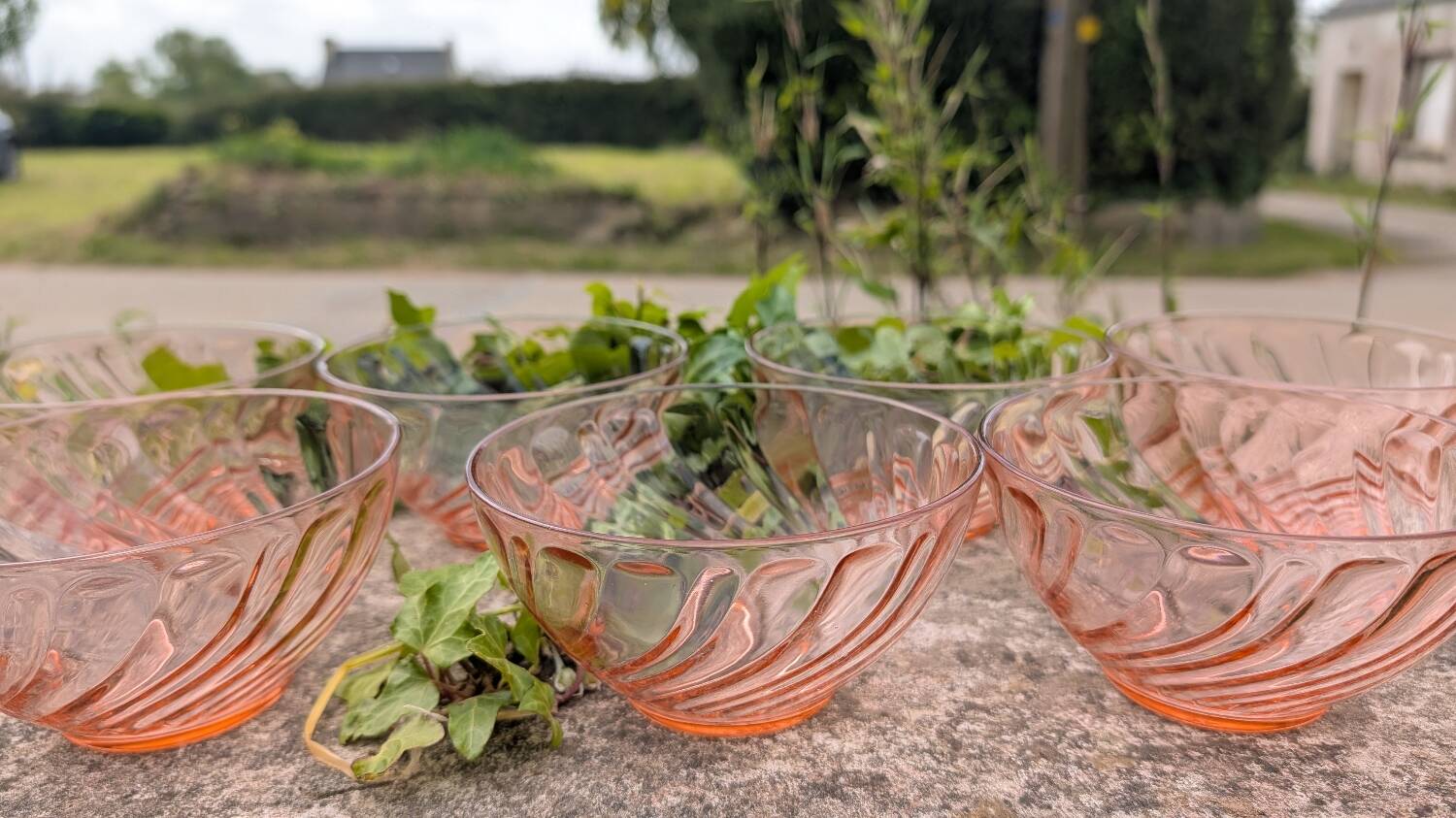 Pink bowls from the 70s