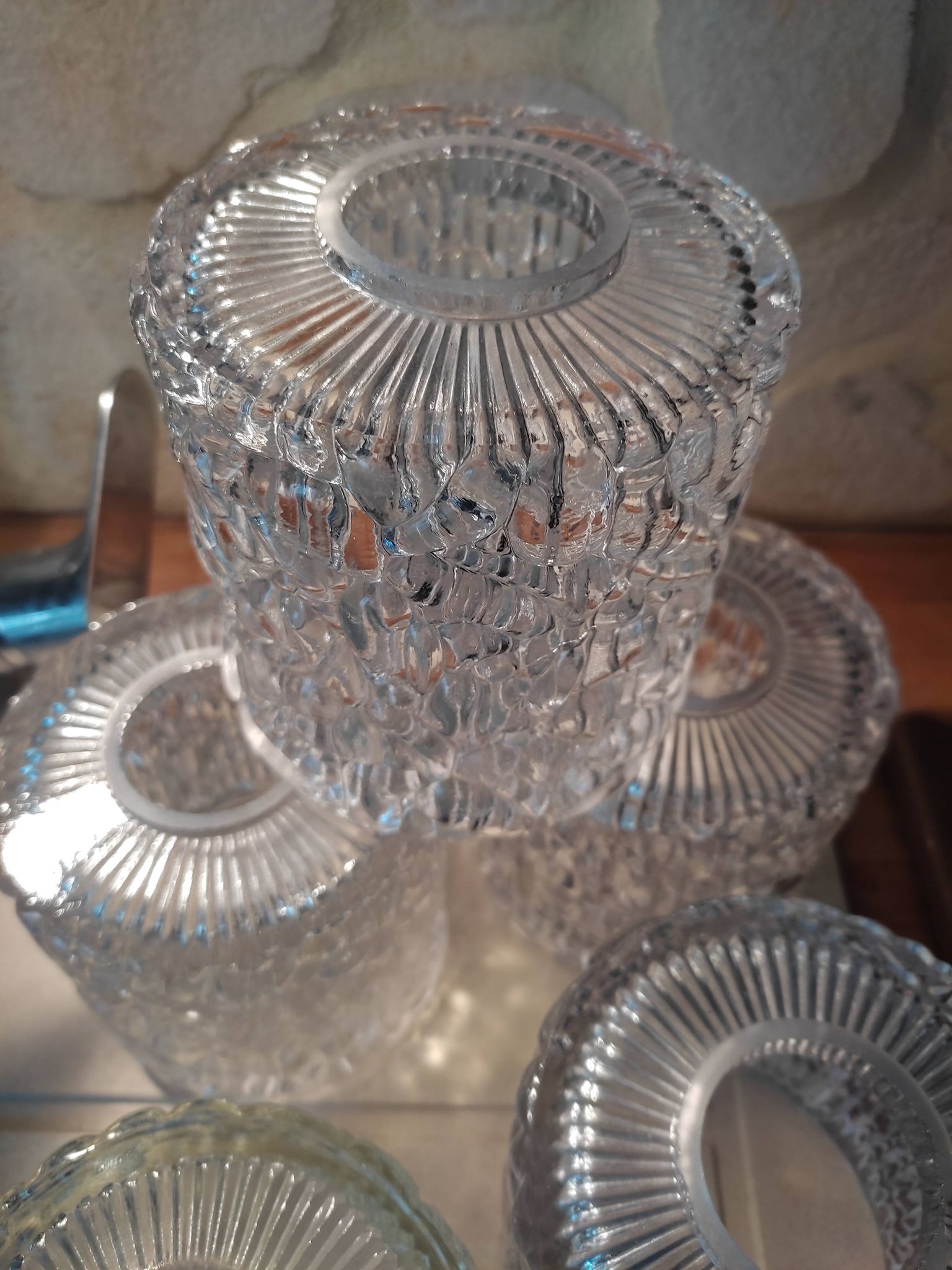 Tulipe en verre moulé
