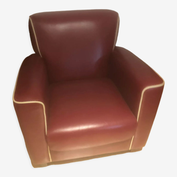 Leather club chair