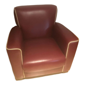 Leather club chair