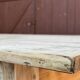 Very large farmhouse table 300 cm in fir from 1900, natural raw wood brewery.