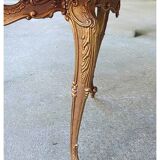 Table basse en bronze de style Louis XV avec plateau en marbre, XXe siècle