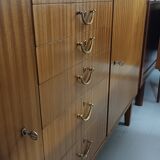 Scandinavian high sideboard with central drawers