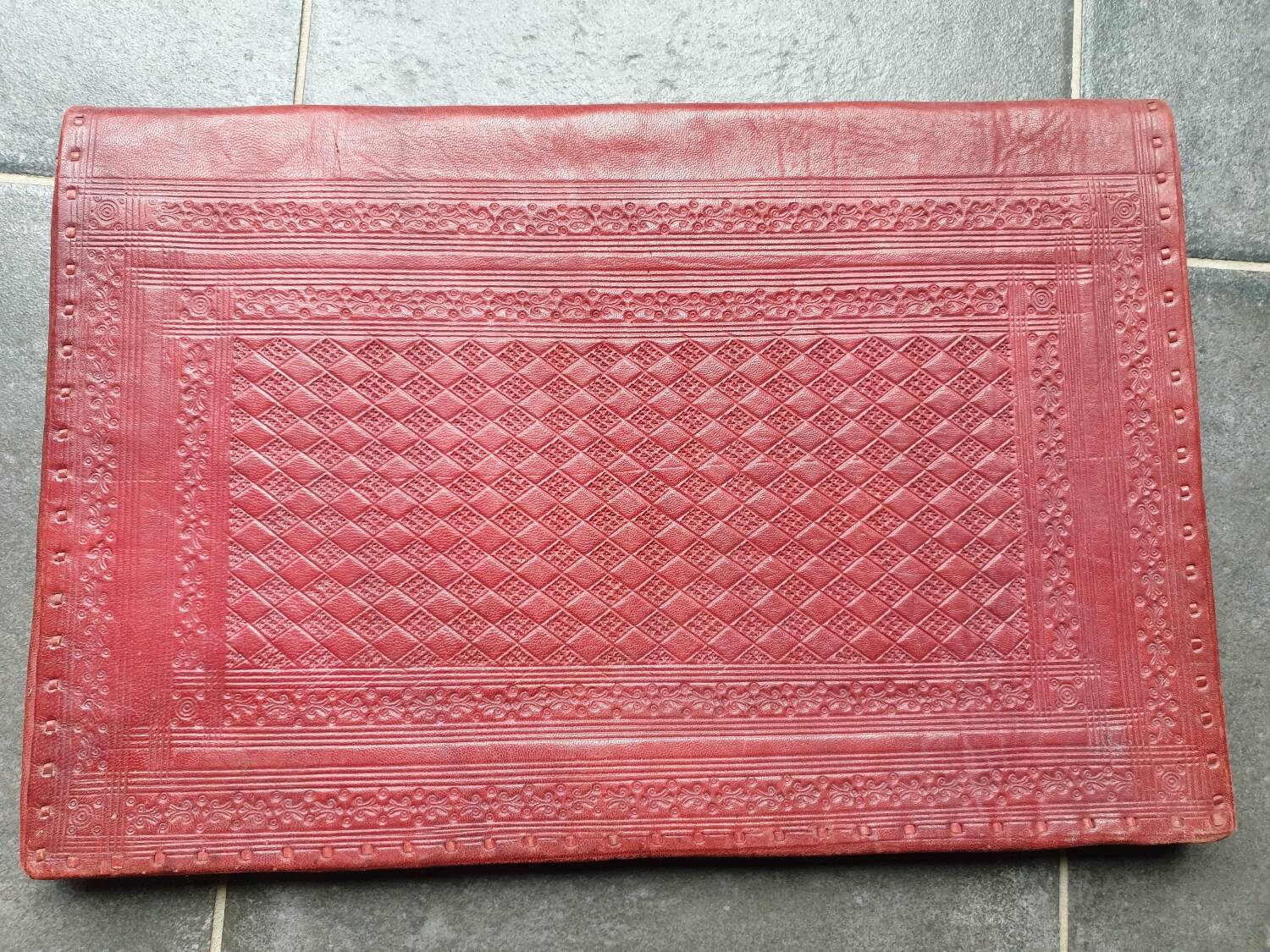 Sous-main cuir martelé