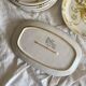Hand-painted dessert plates Keraluc Quimper Brittany