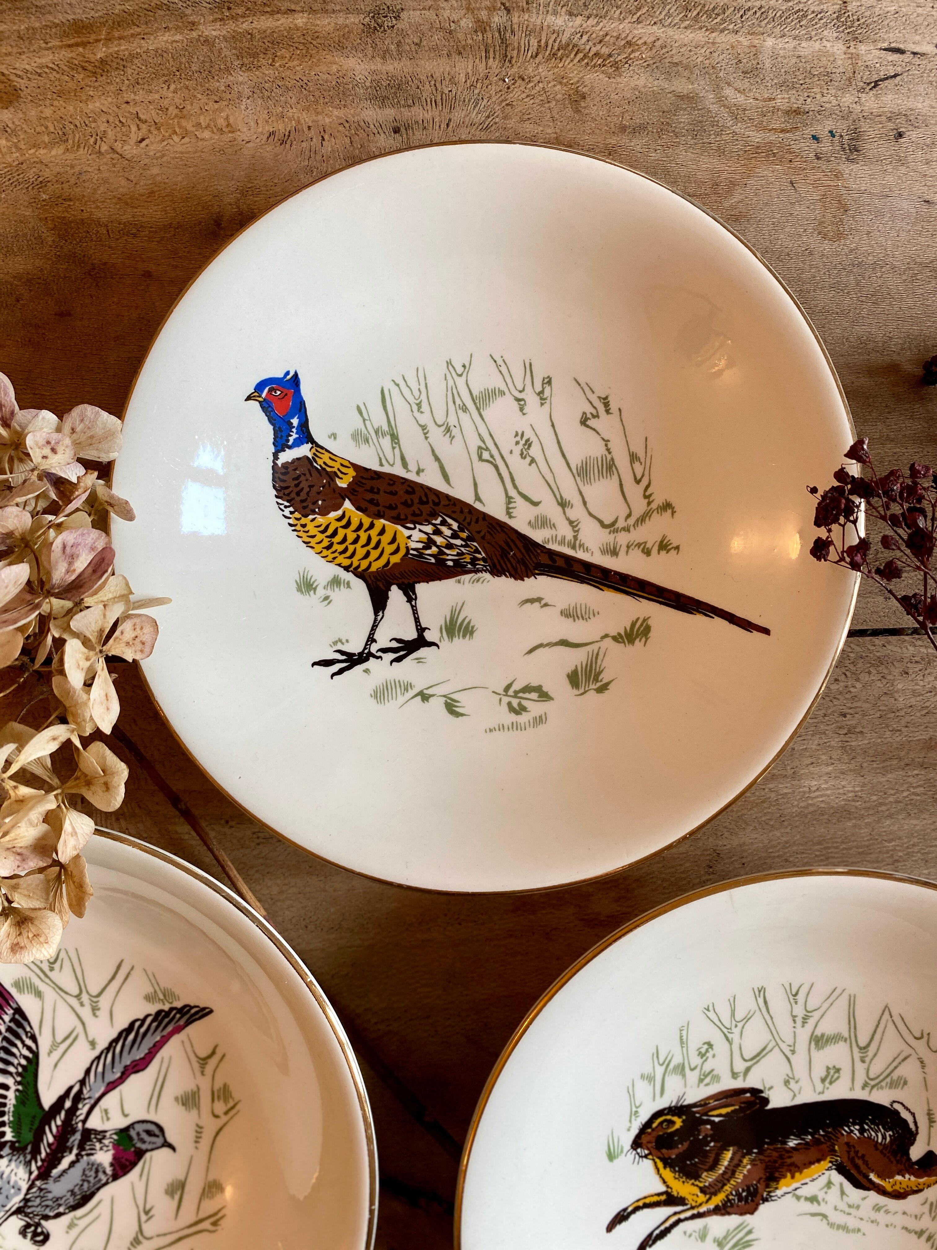 Set of 4 vintage hollow plates model Marly de Gien