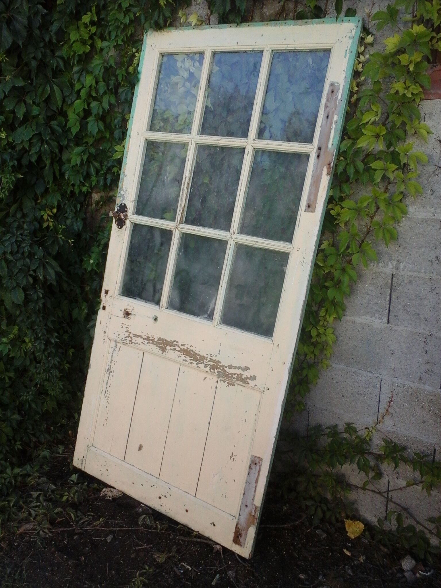 Old glass door