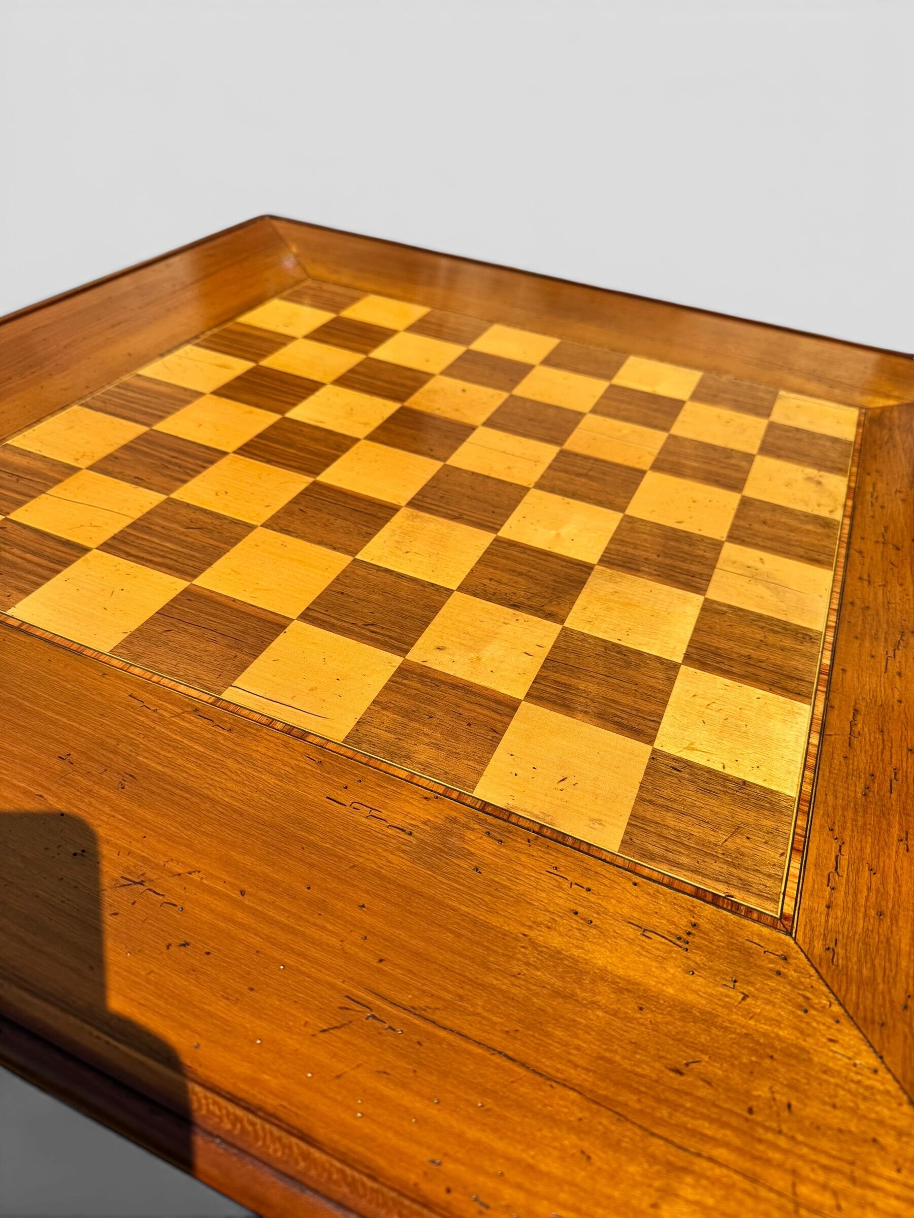 Square game table "tric trac" in Louis XVI style, 19th century.