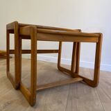Scandinavian teak pull-out tables