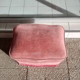 Pouf crapaud en velours rose