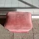 Pink velvet toad pouf