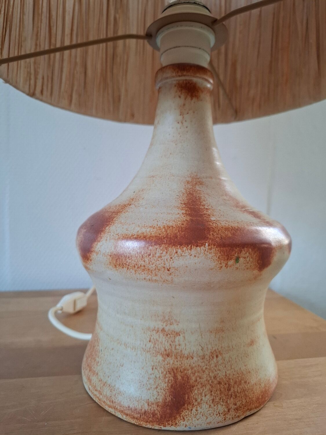Vintage signed ceramic lamp
