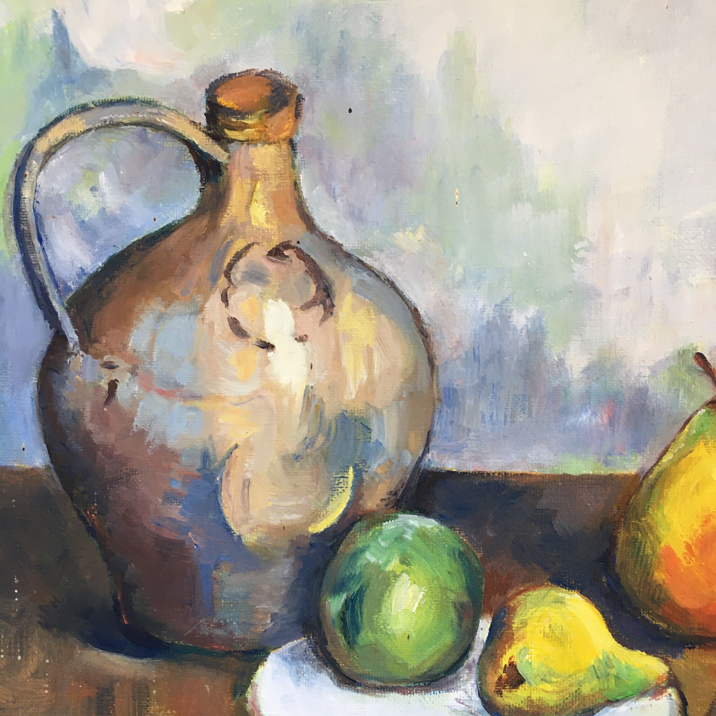 Fruit and jug painting