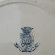 Gien's opaque porcelain plate Floreal Diam 23 cm