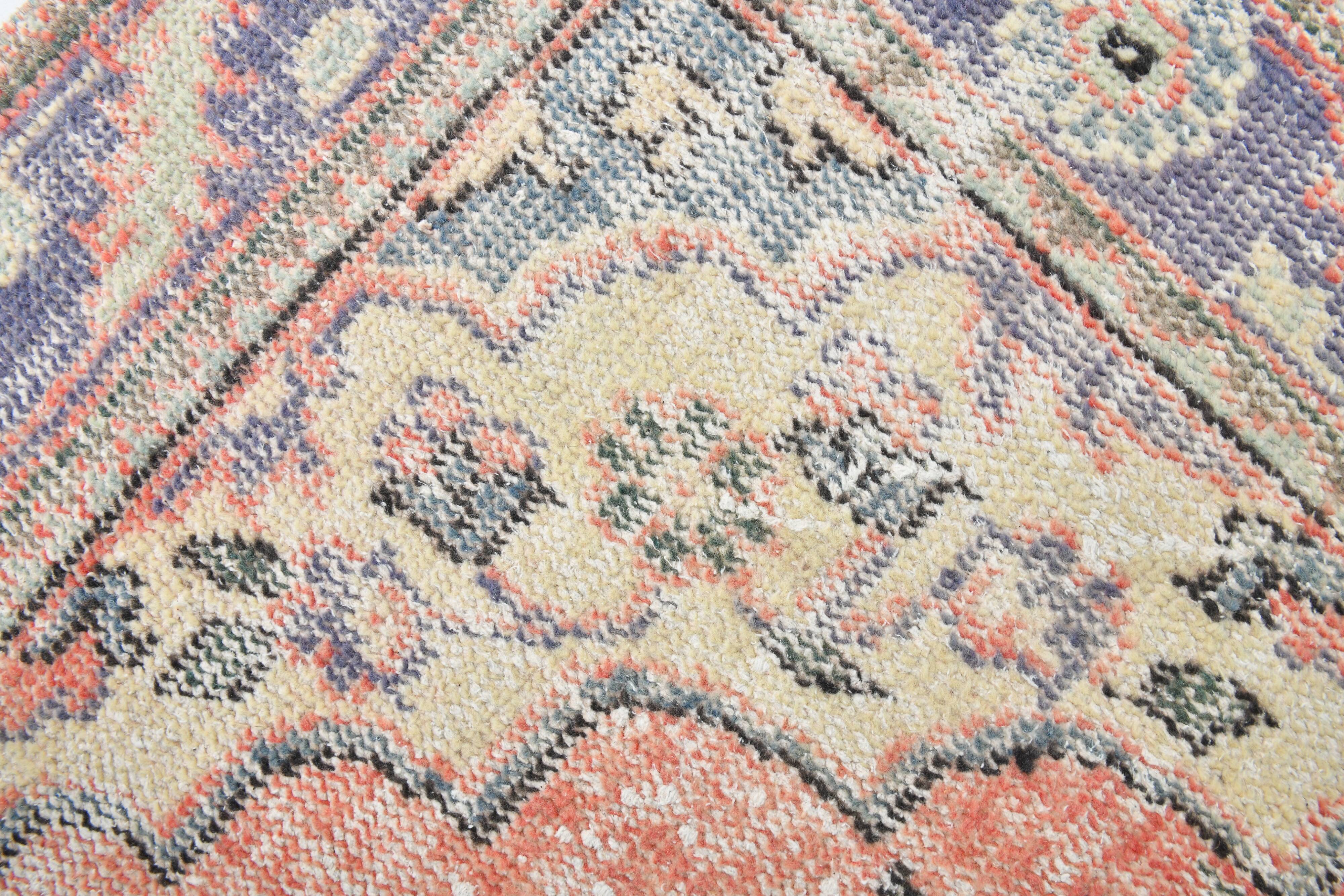 5x9 Pale Red & Green Turkish Vintage Rug, 165x267Cm