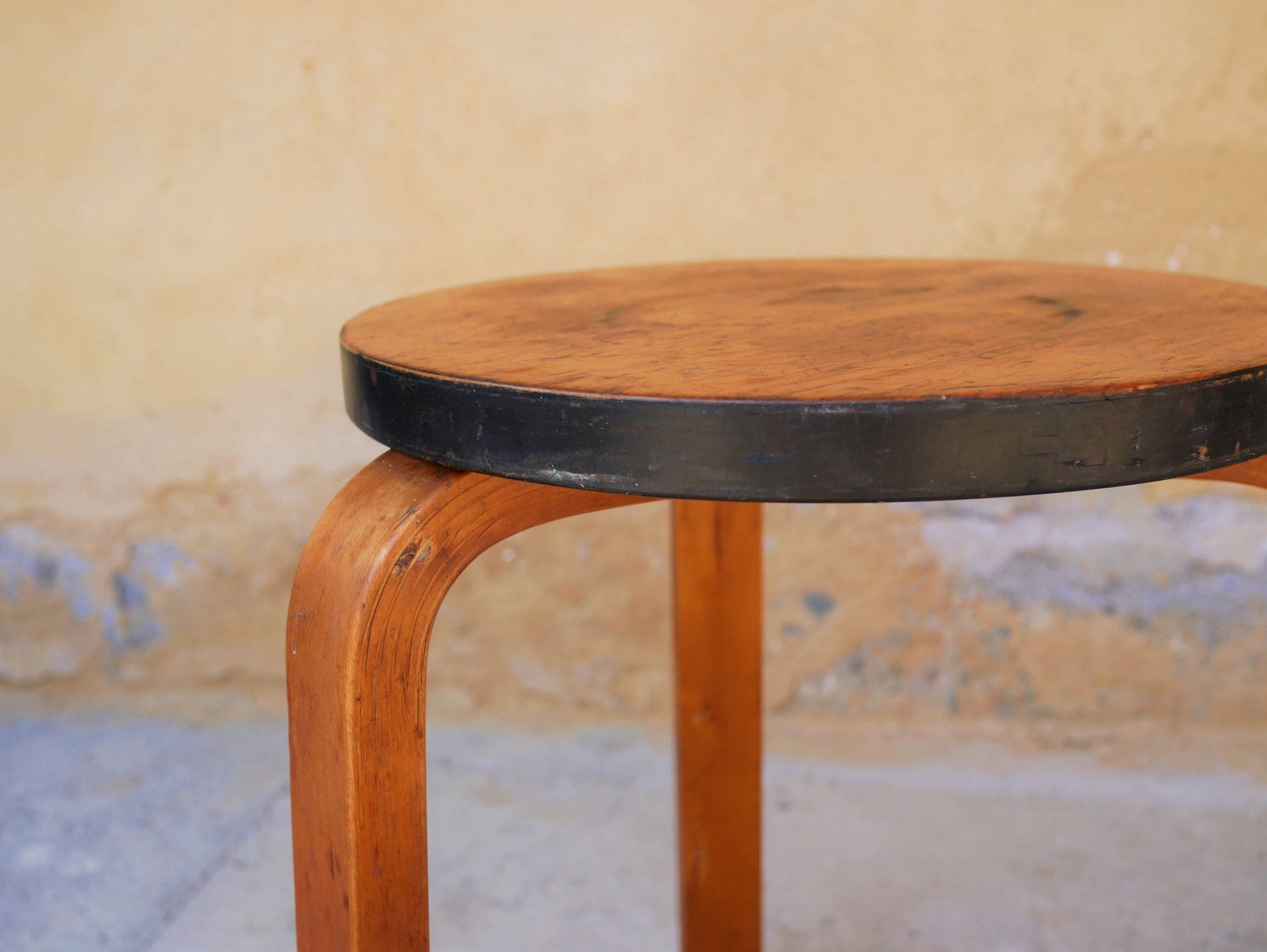 Scandinavian stool by Alvar Aalto for editions Finmar, 30 years