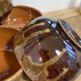 Set of 6 glazed earthenware bowls