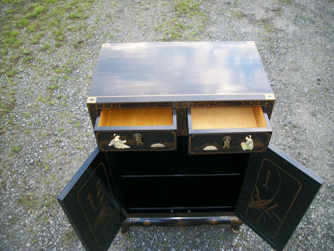 Chinese lacquered sideboard