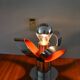 Lampe Raak fleur métal chromé