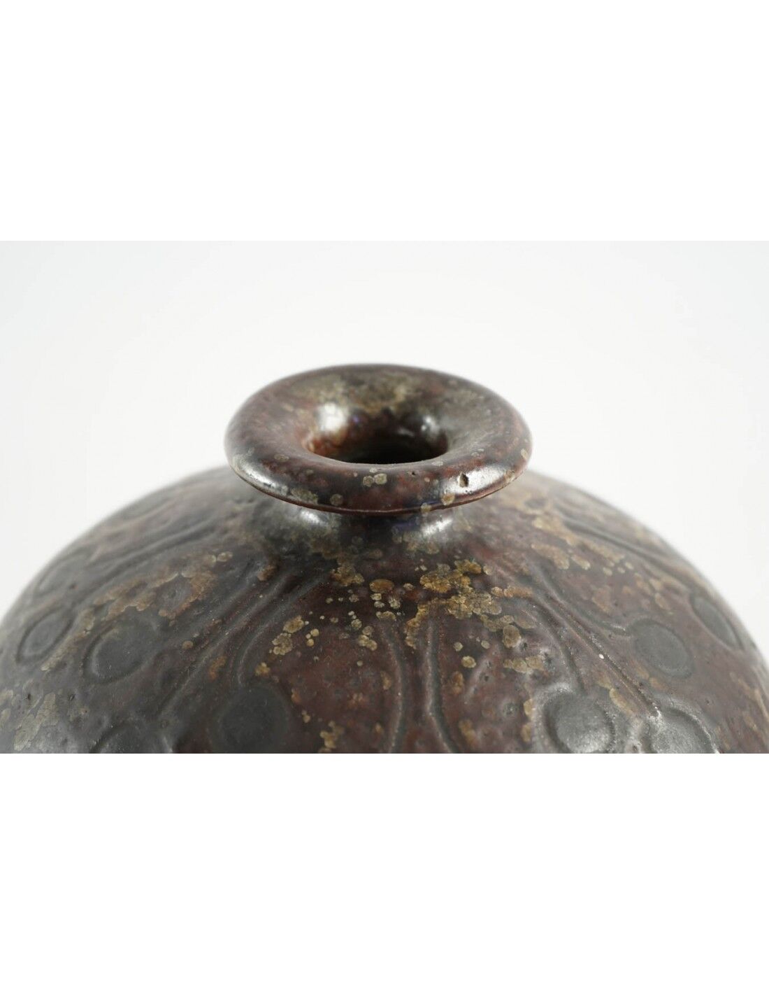 Enamelled ceramic vase