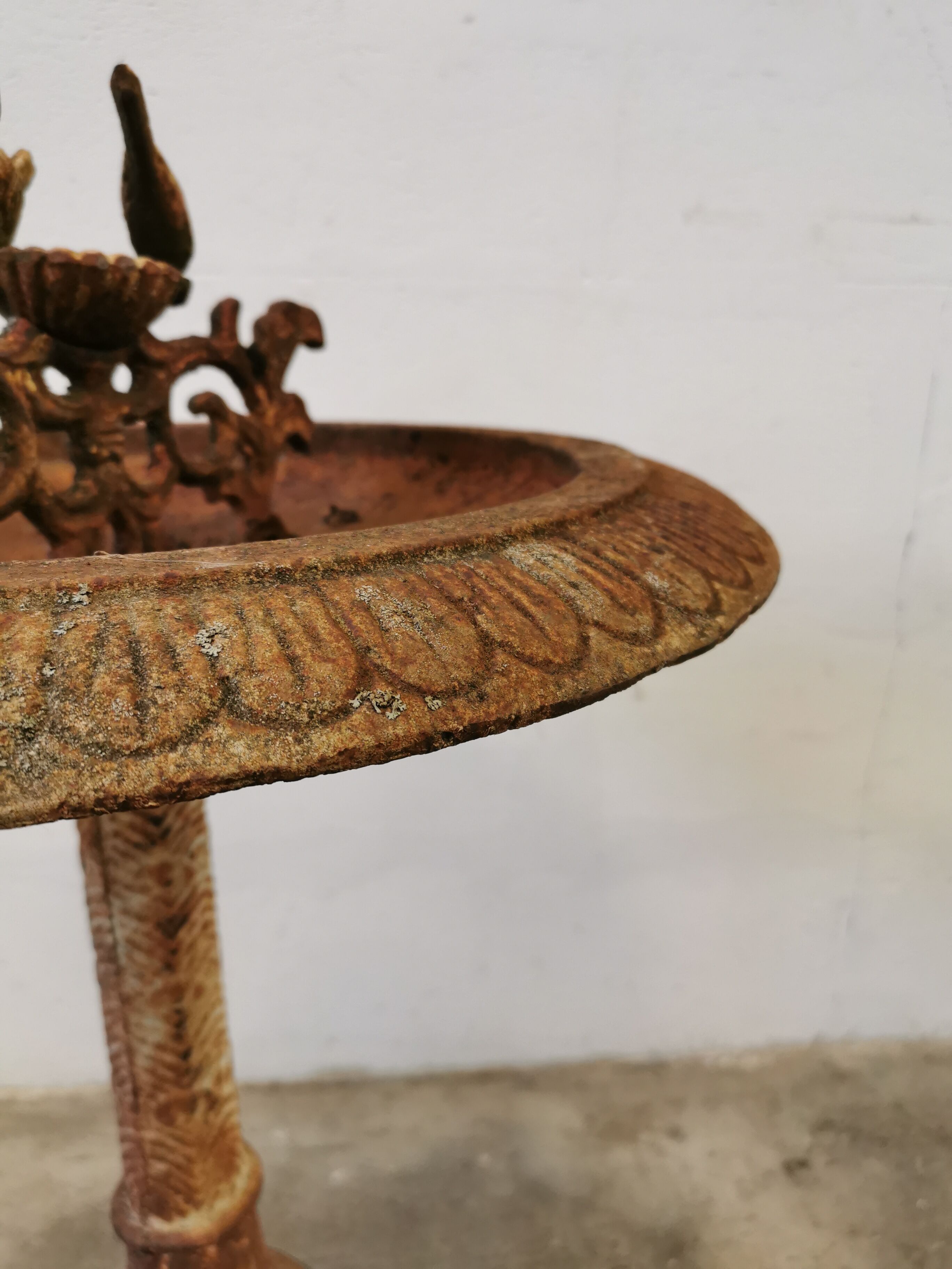 Cast iron bird bath