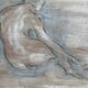 Charcoal painting on natural paper