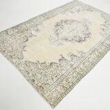 Light Yellow & Brown Vintage Rug, 164x266Cm