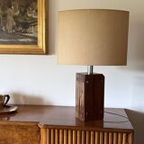 Hollywood regency wood and lucite table lamp base, Italy, 1970s