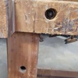 Solid oak carpenter's workbench