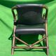 Pair of bamboo lounge chairs with skai leather