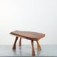 Vintage wooden milk stool in brutalist style