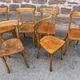 Set of 6 chairs bistrot café baumann bentwood from the 1950s