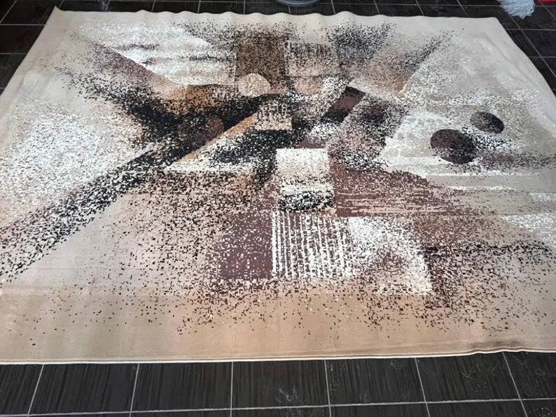1980s Big design mid century Abstract Rug/carpet, Czechoslovakia