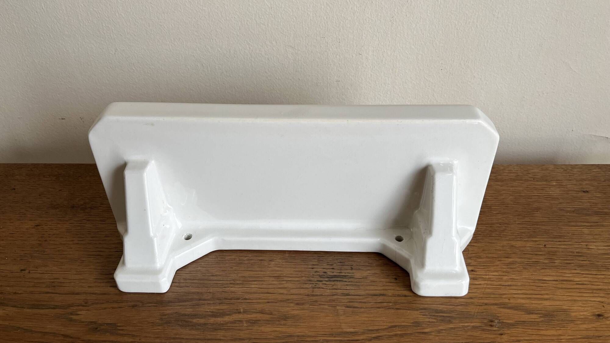 XS shelf tablet in white porcelain 1950 L30cm