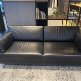 2 Vitra Park sofas by Jasper Morrison - Black leather