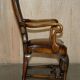 Fauteuil Bergère Antique Thomas Chippendale sculpté Claw & Ball cuir