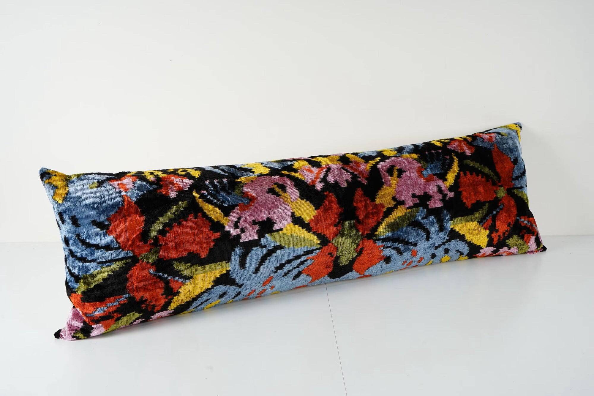 Vintage ikat cushion cover 41x122 cm