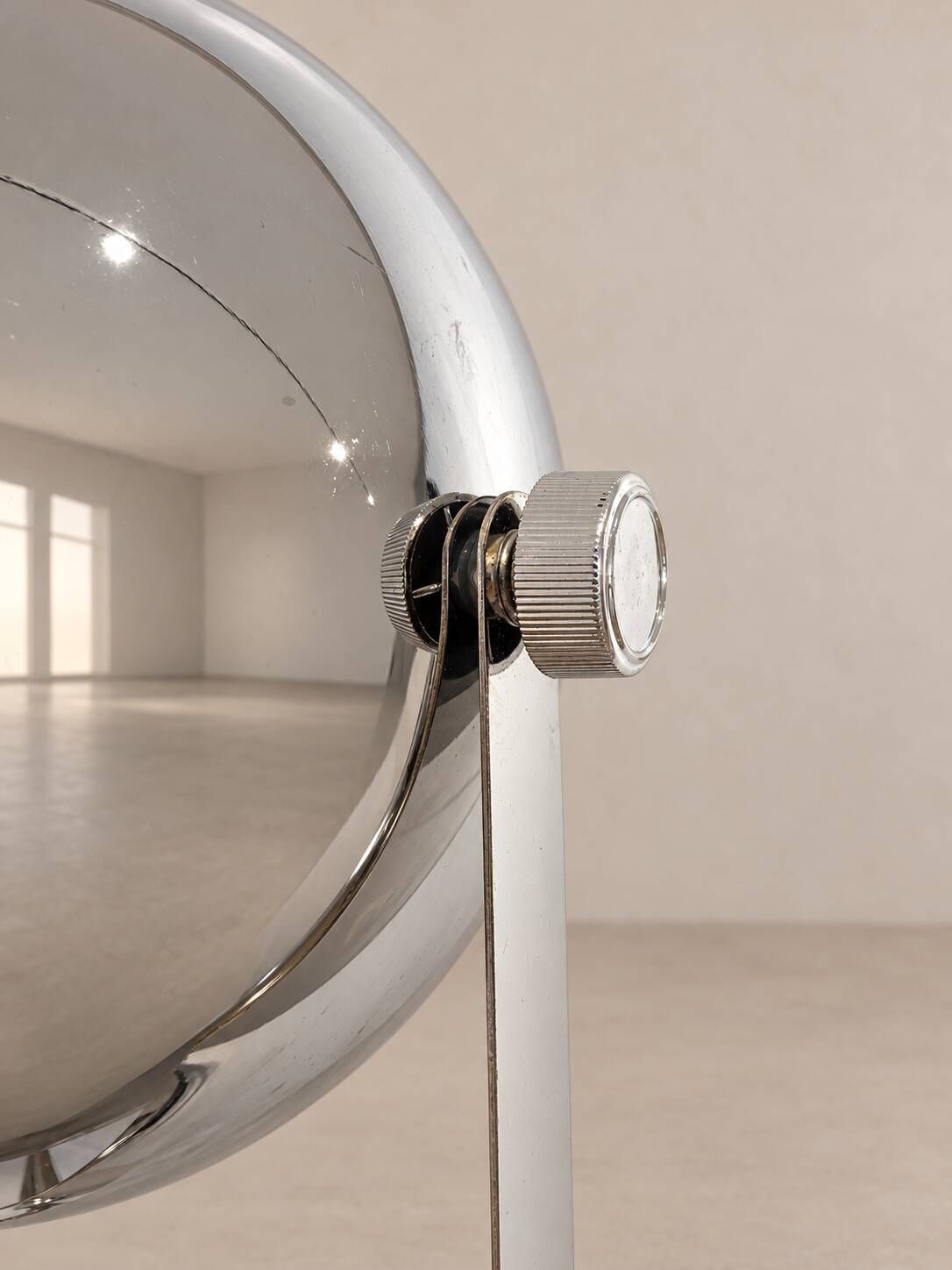 Chrome "projector" floor lamp