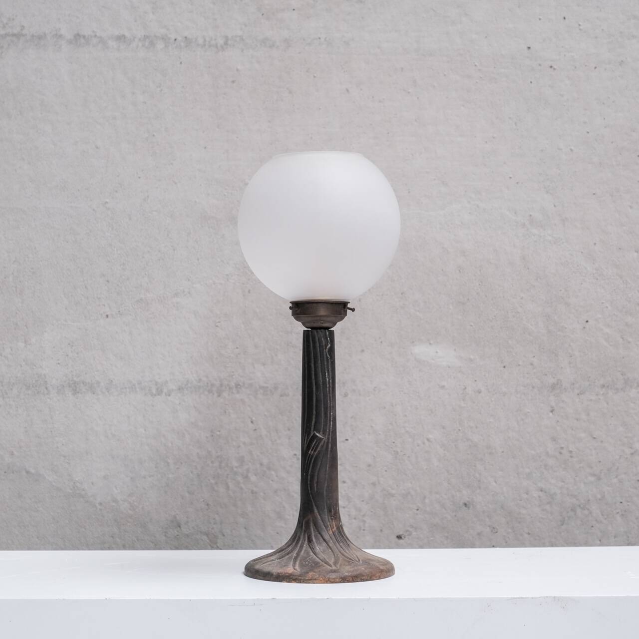 Metal and Opaque Glass Mid-Century Table Lamps (15 available)