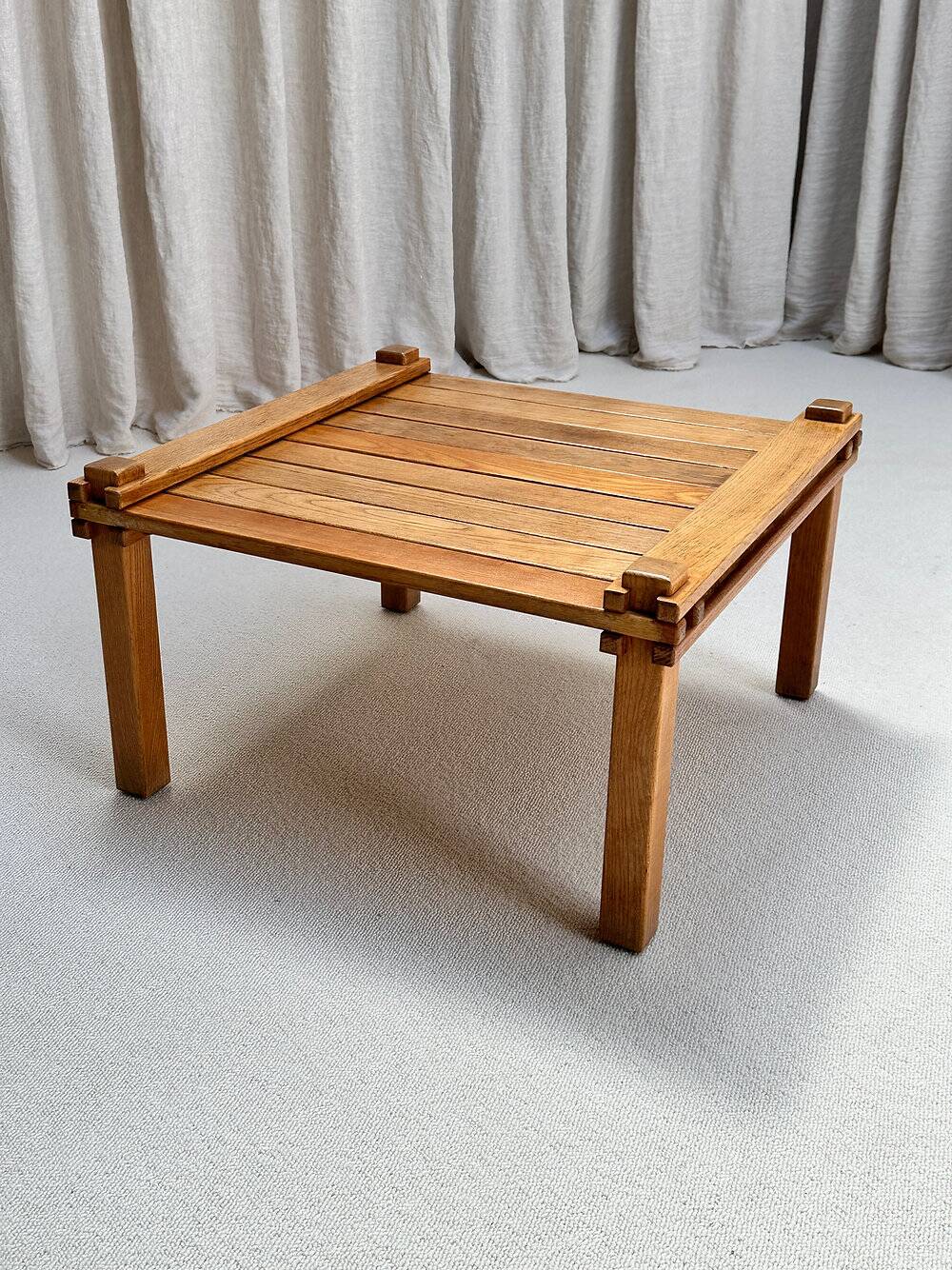 Architectural coffee table in ash 'Farmer', Gerd Lange, Bofinger
