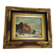 Tableau huile sur bois "campagne russe"